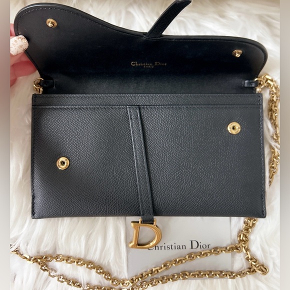 DIOR Saddle Long Wallet with Chain Bag leather crossbody. SOLD - Picture 3 of 16